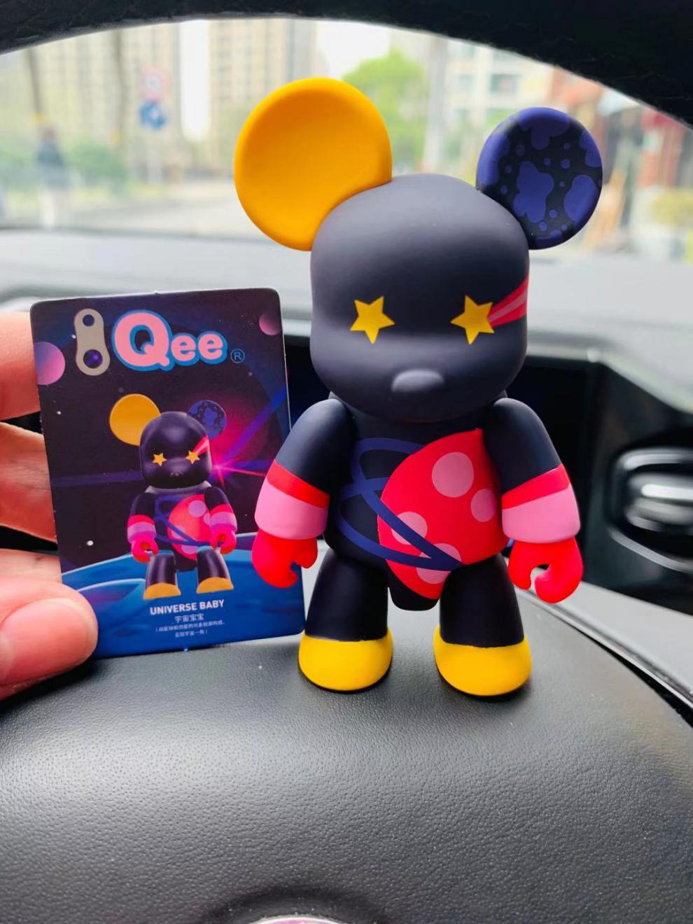 迷铭乐名创优品星辰宇宙积木熊暴力熊qbee潮玩盲盒公仔摆件宇宙宝宝拆