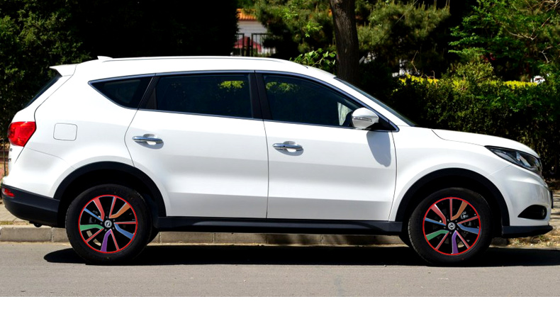 专用于风光580轮毂贴碳纤维东风改装轮毂个性光面装饰贴车轮贴纸b黑色