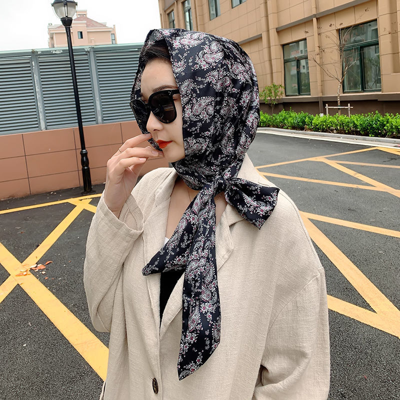 karond新品头巾女回族的纱巾新款头套仿飘带帽子款绑巾网红方便回族