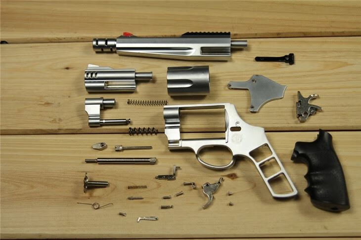 儿童玩具手炝金属不可发射左轮m500金属合金枪大号抢比1可拆卸抛壳