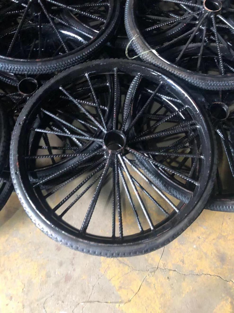 26型实心轮胎手推两轮工地斗车灰斗车劳力板车环卫车轮子翻斗车胎