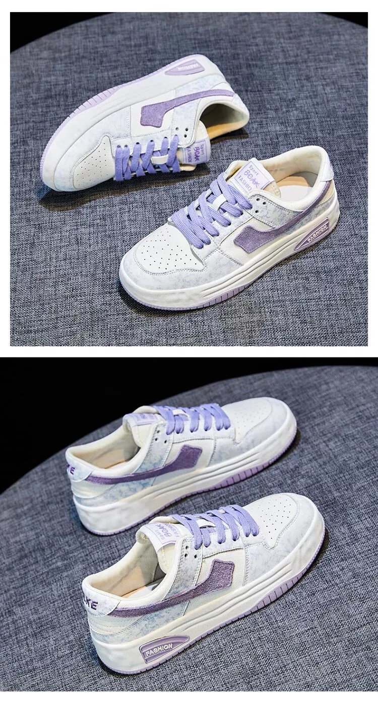 kft脚王kft脚王女鞋2022新款小白鞋秋季新款皮面透气学生平底休闲板鞋