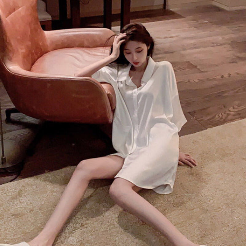 女士春夏季睡裙纯欲风睡衣女春夏网红抖音性感睡裙女男友风高颜值套装