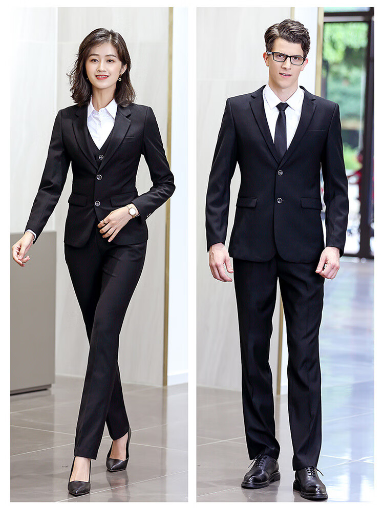 男女同款职业装西装套装春夏新款平安银行职员工作服正装商务西服 男