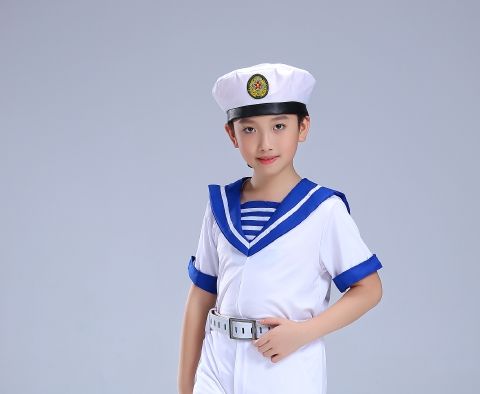 儿童海军演出服小海军儿童演出服中小学生海军风舞台表演合唱套装弹力