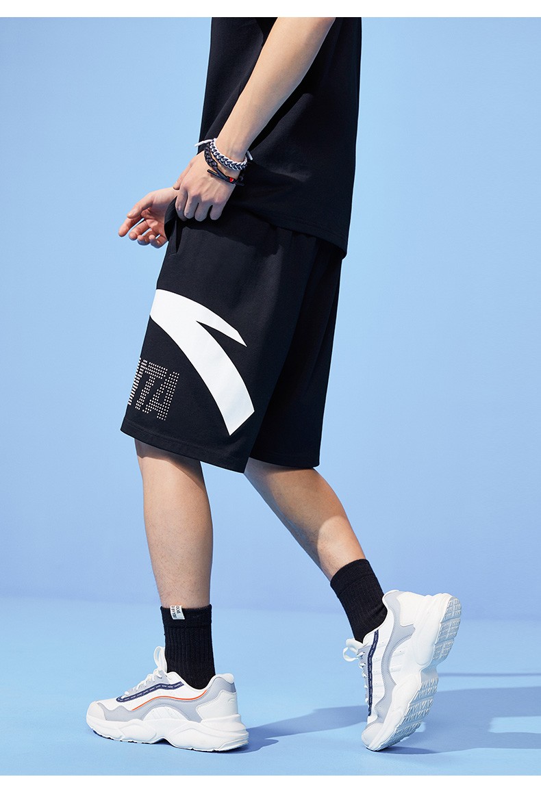 安踏anta官网短裤男2022夏季新款针织五分裤子休闲运动裤宽松百搭裤子