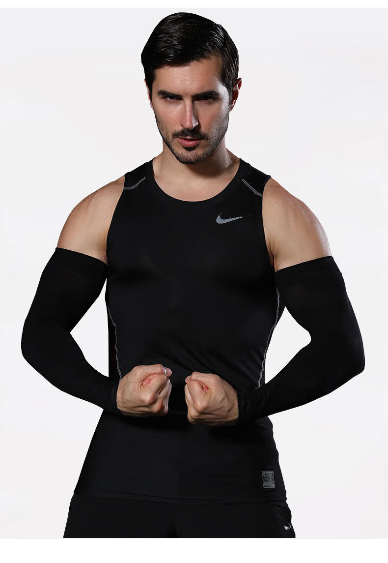 新品男士大号冰袖冰袖防晒袖套男200斤大码护臂手套袖开车遮纹身冰丝