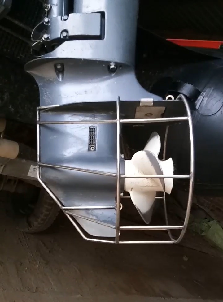 罩水星百胜海的舷外机船外机螺旋桨叶防撞不锈钢罩子防磕碰50马力通用