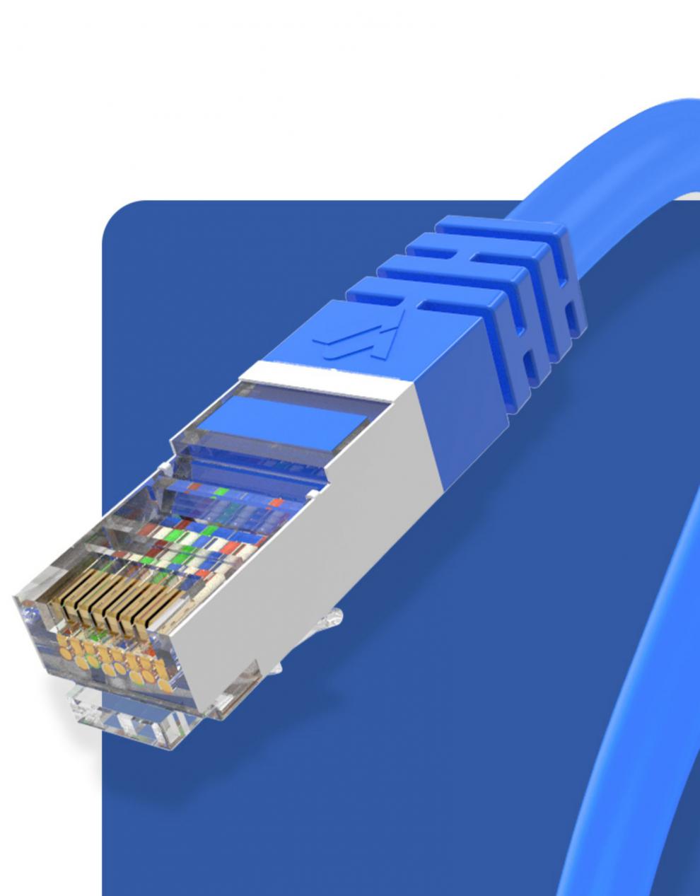 交叉网线六类千兆屏蔽防干扰1交换机2电脑3直连数据连接5米网络线 六