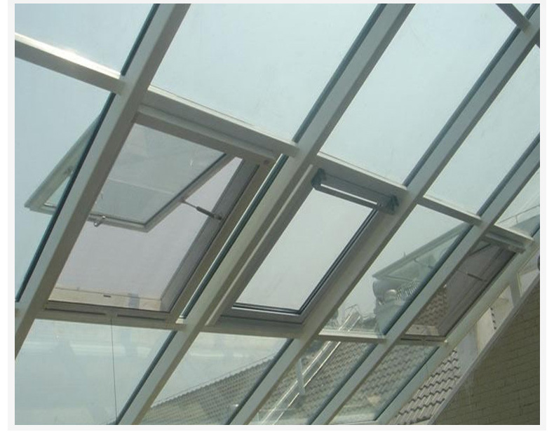 阳光房天窗 加厚铝合金斜屋顶窗户阁楼天井斜屋电动手动推拉窗定制 双