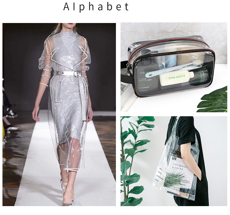 防水布料薄款透明面料服装雨衣薄膜磨砂防水塑料设计师面料包包透明