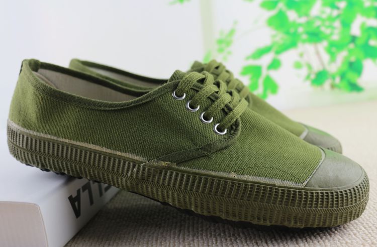 征峰解放鞋球鞋作训鞋民工耐磨鞋男工作爬山帆布低帮演出鞋 军绿色 34
