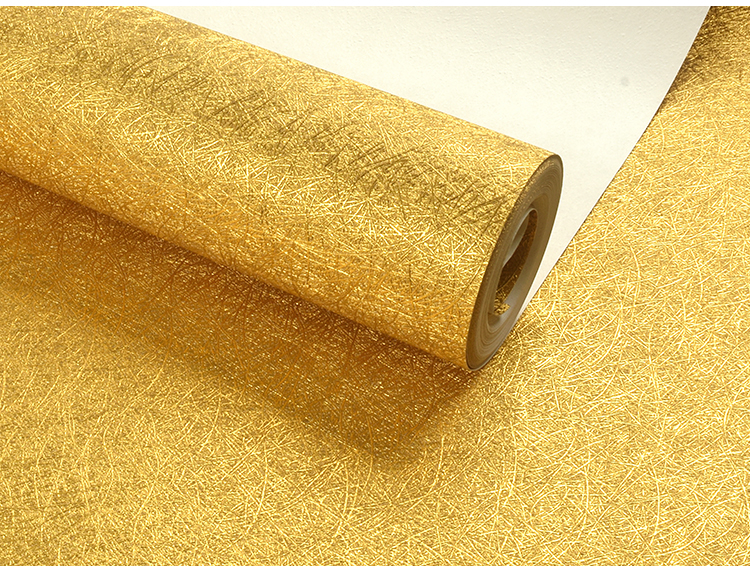 金箔墙纸金泊纸闪光金色金黄色客厅ktv吊顶房顶贴天花板顶纸壁纸沾运