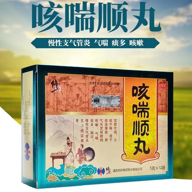 咳喘顺丸 5g*12袋/盒 宣肺化痰平喘 支气管炎 咳嗽胸闷 一盒装