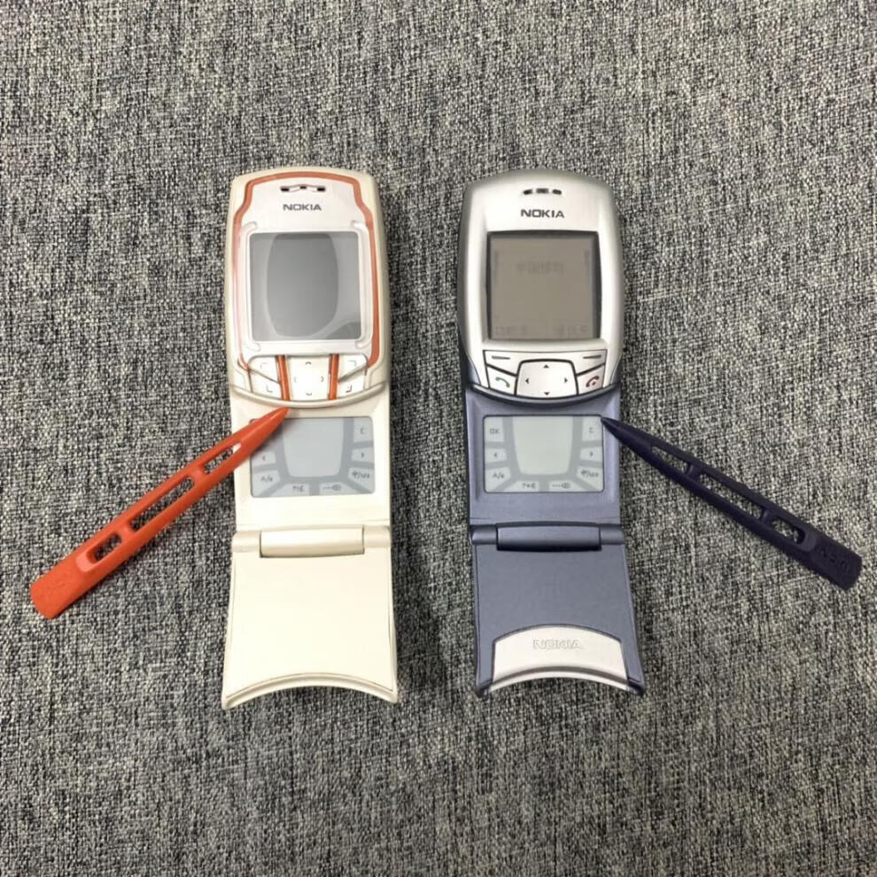 诺基亚6108下翻盖带手写板信息输入经典复古收藏背剑侠手机 3108橘色