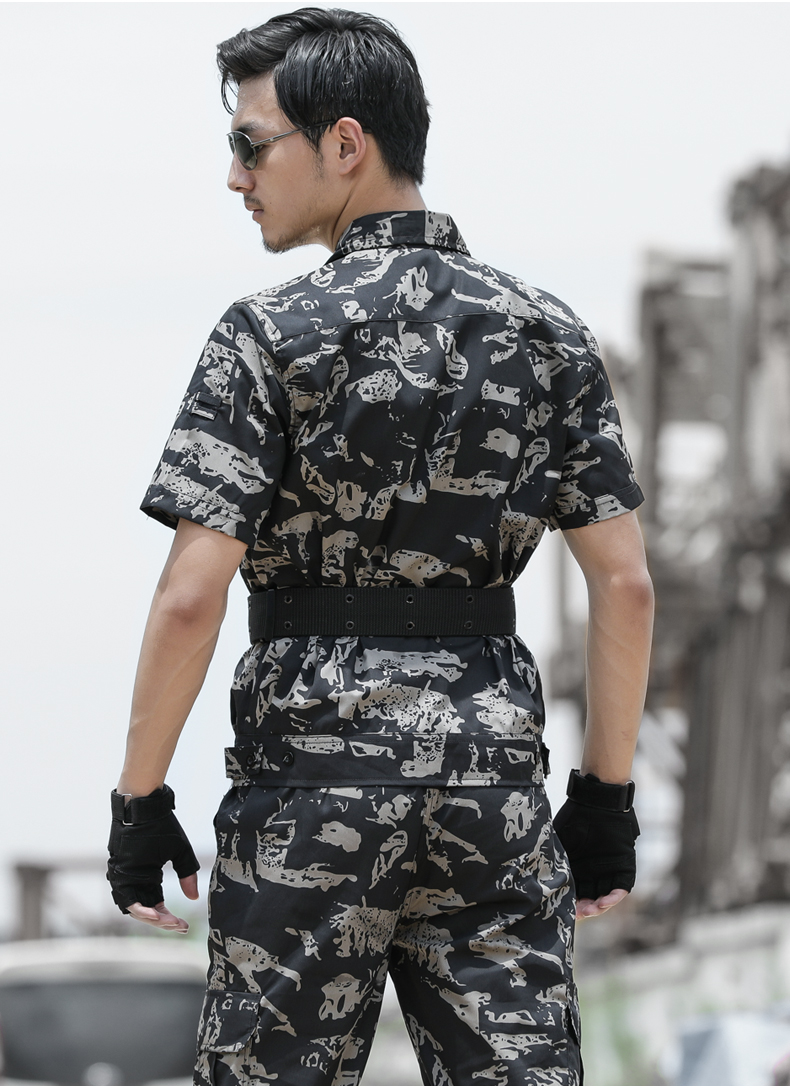 盾郎短袖迷彩服正品男女套装耐磨作训服夏季军迷军训服劳保工作服拓展