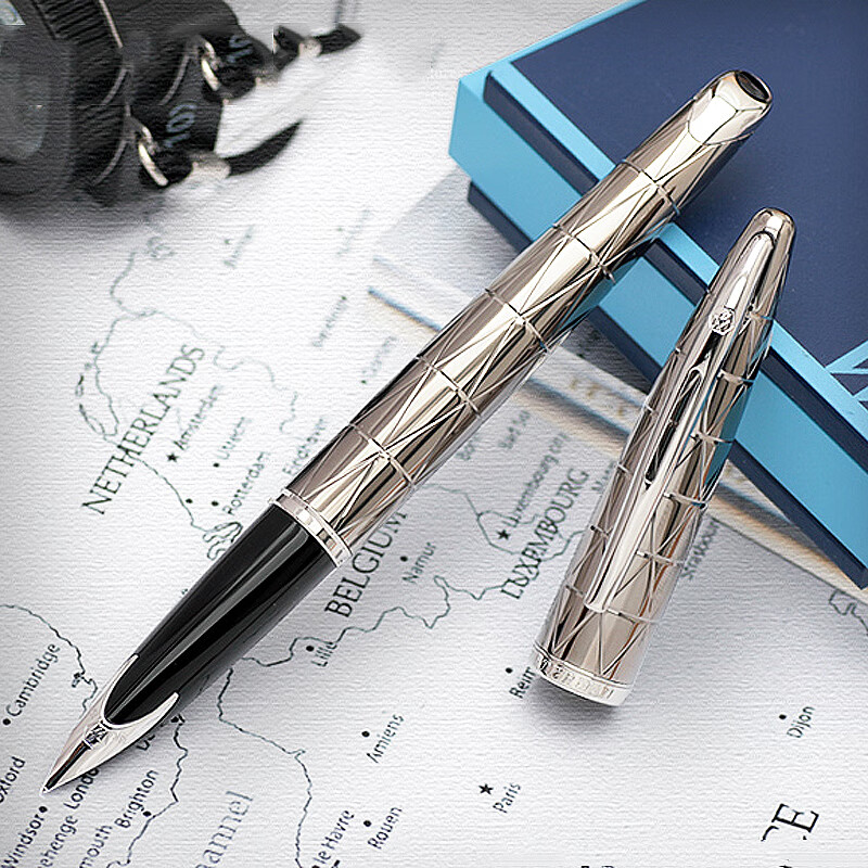 签字笔时尚商务送礼法国海韵水人18k金尖签名笔刻字定制男女生日礼物