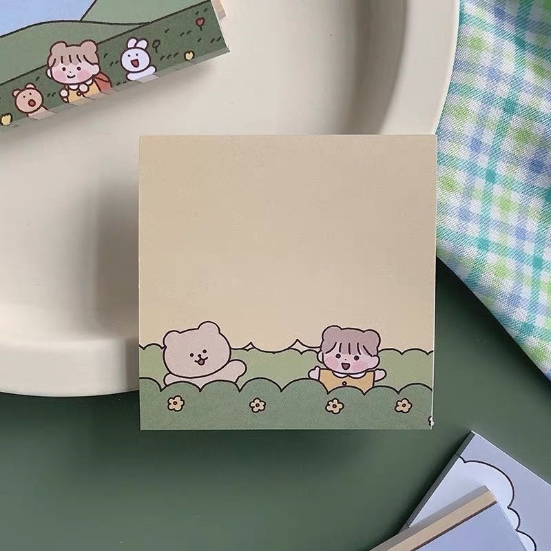 精选品质韩系ins风fommy阿洛旅行系列便利贴可爱卡通小女孩学生留言