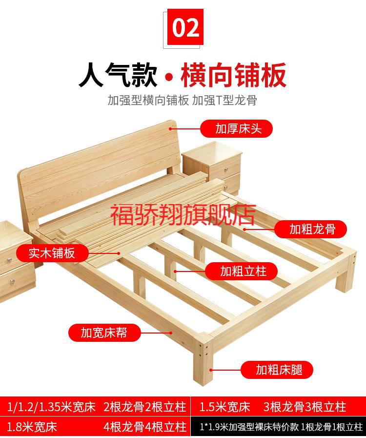 【京荐优品】床架1.8x2米 床现代简约1.8米主卧双人1.