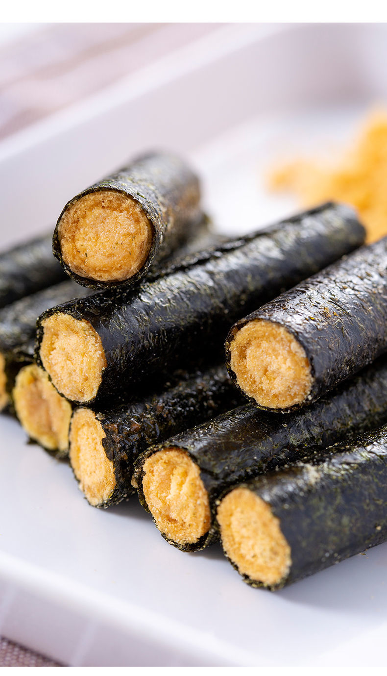 腾壶岛 藤壶岛夹心海苔肉松海苔卷海苔夹心脆100g即食海味营养孕妇零