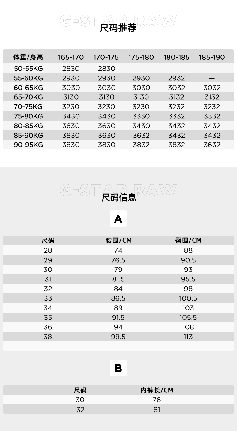gstarraw2022年新款triplea常规直筒裤男士牛仔裤d19161圣托里尼蓝
