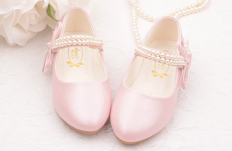 韩版女儿童鞋珍珠四季鞋女宝小皮鞋软底爱莎公主单鞋钢琴演出白色礼服