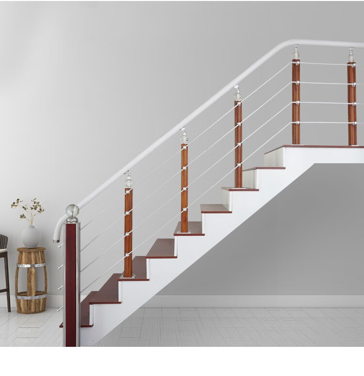 楼梯扶手栏杆护栏铝镁合金立柱阳台pvc简约现代室内家用实木阁楼简易