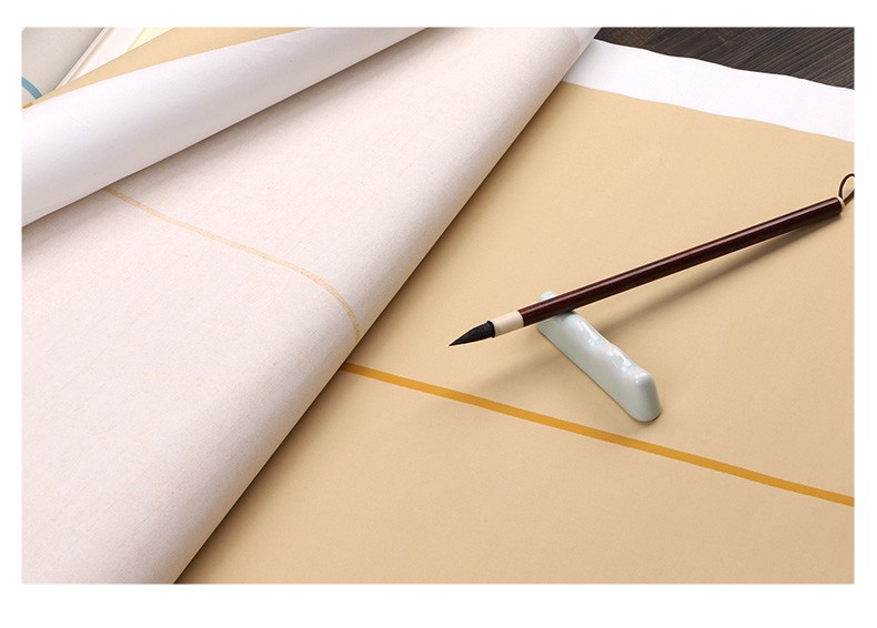 凤泉宣纸蜡染国展宣纸六尺整张三条屏半生熟参赛投稿创作专用小楷毛笔