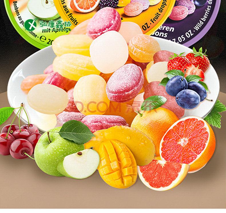 finedrops糖 200g/170g woogie德国水果硬糖少女心薄荷糖果礼盒随身.