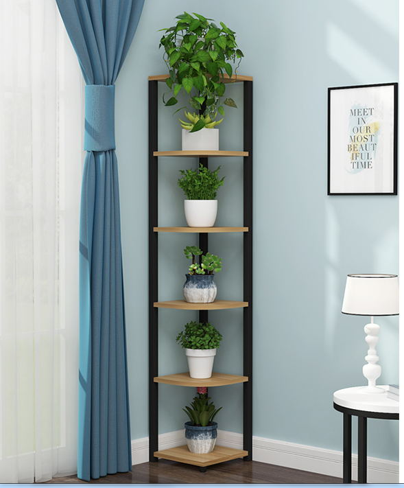 520墙角花架客厅转角置物架拐角落地绿萝多层阳台室内多肉三角柜六层