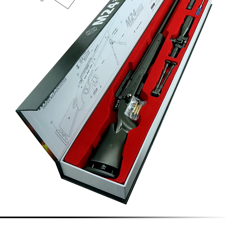 m24抢模型抛壳awm全金属大号可拆卸不可发射 m24湛蓝(抛壳版413mm)