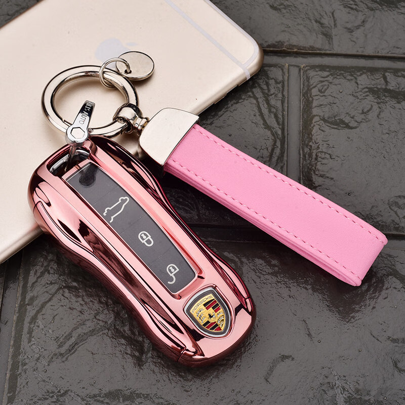 2018款19新保时捷卡宴帕拉梅拉panamera汽车钥匙套包保护壳扣 18-19新