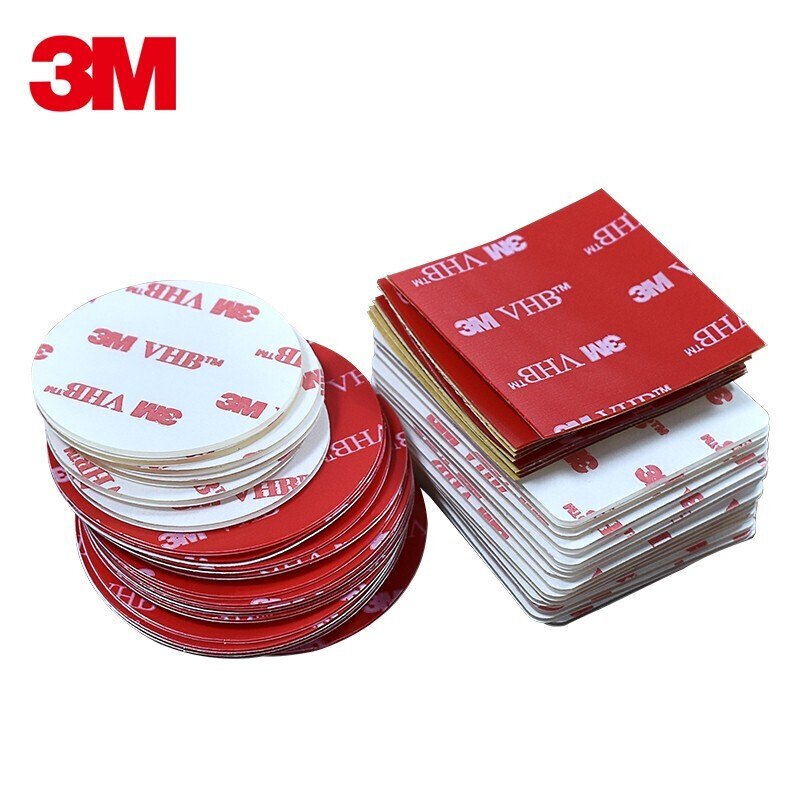3m双面胶强力胶底座粘贴白色双面胶直径5952黑色4910透明透明强力款