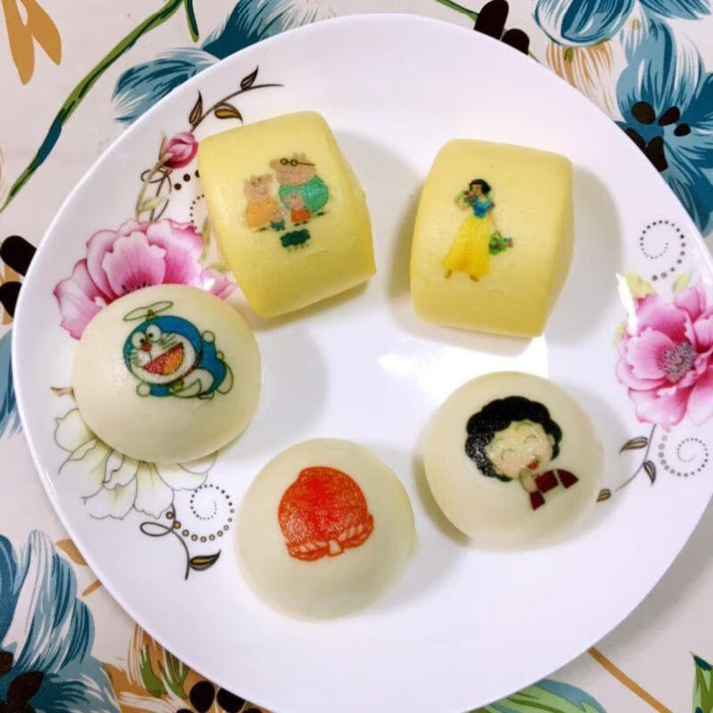 福字糯米纸用糯米纸馒头卡通可爱创意印图案烘焙纸定做福字喜字馒头