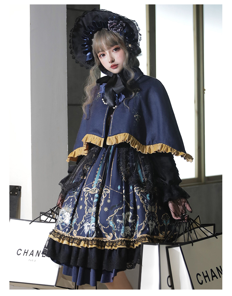 原创lolita 神救赎op裙Ⅱ型 复古哥特风暗黑系lolita小裙子连衣裙