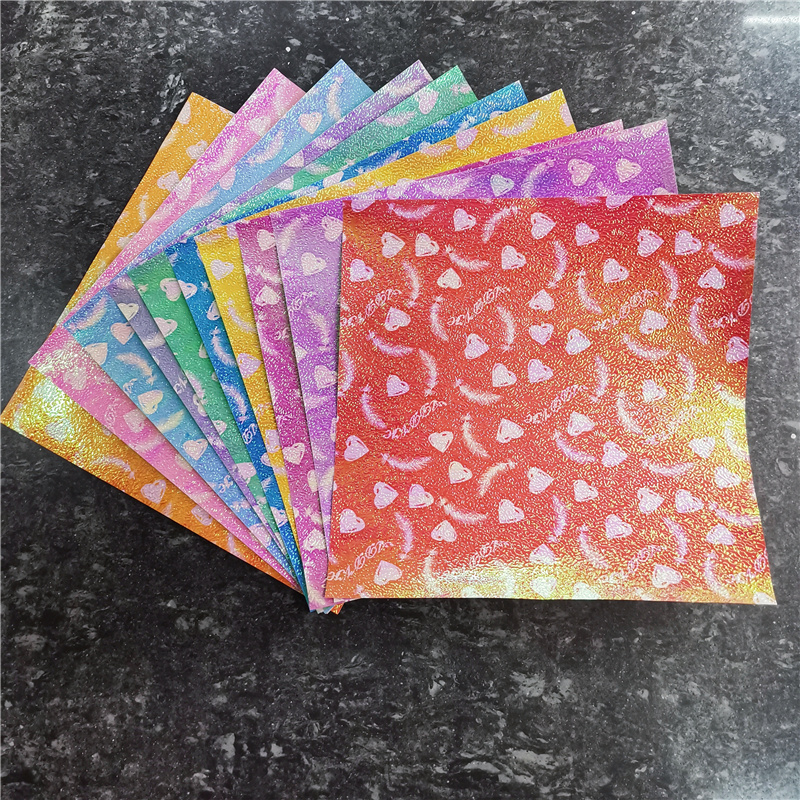 樱花星星千纸鹤折纸珠光纸图案款金粉闪钻手工纸15厘米正方形千纸鹤