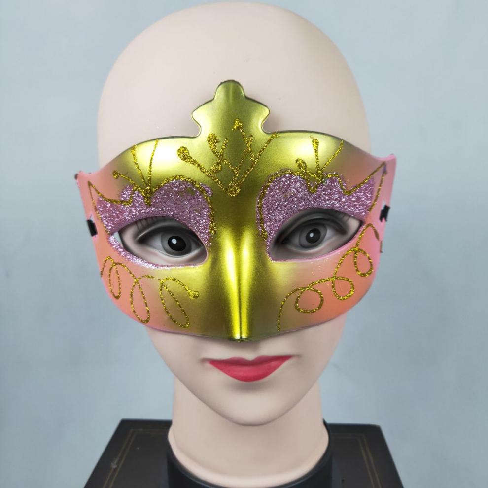 现货直发圣节恐怖舞会派对面具复古爵士平头面具仿古半脸面具装饰男