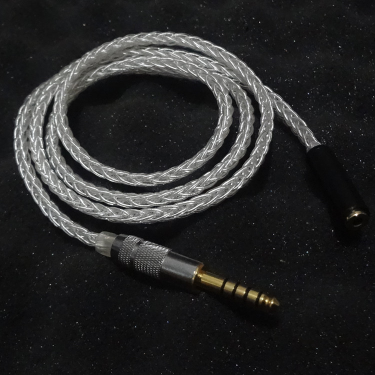 单晶铜镀银 森海ie800 ie800s耳机升级线 4.4平衡 2.5 连接延长线 4.