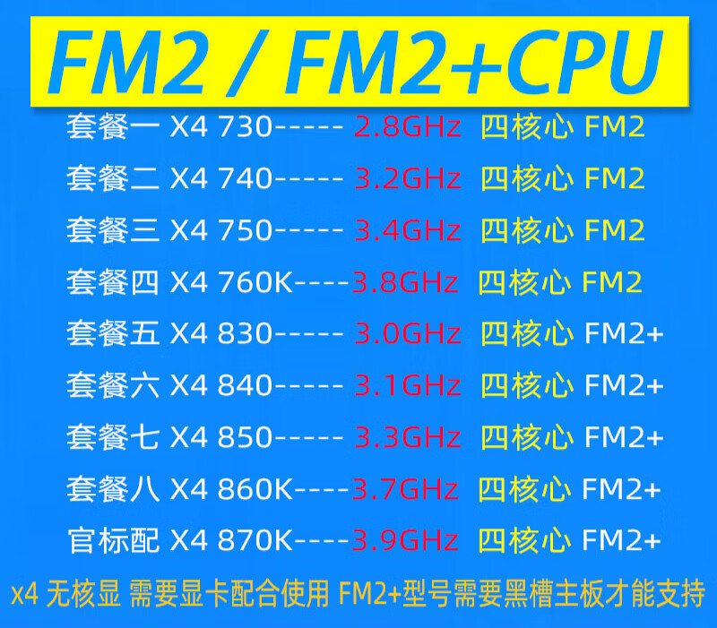 用于amd速龙iix4730740750x760k830840x860k870k套餐五