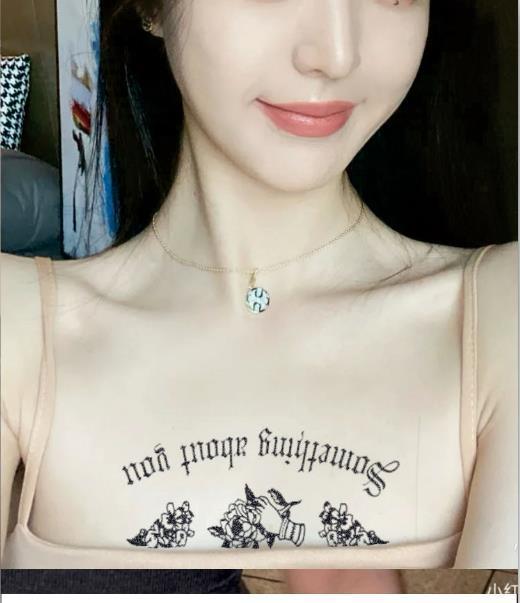 芭雅莲纹身贴女胸部生存拾花者草本果汁纹身贴半防水不掉色真刺青色不