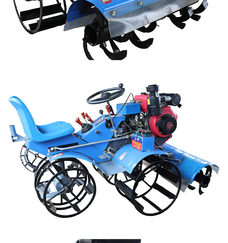 新式柴油打水田旋耕机耕地机耕田机农用水旱两用四驱乘坐式微耕机定金