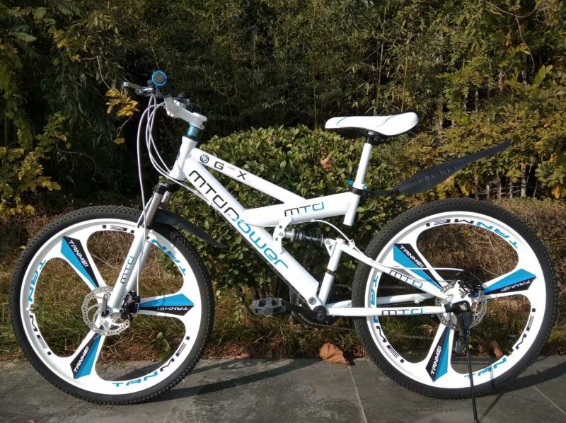 崔克 蝴蝶自行车山地车成人自行车男女变速山地自行车双碟刹越野减震