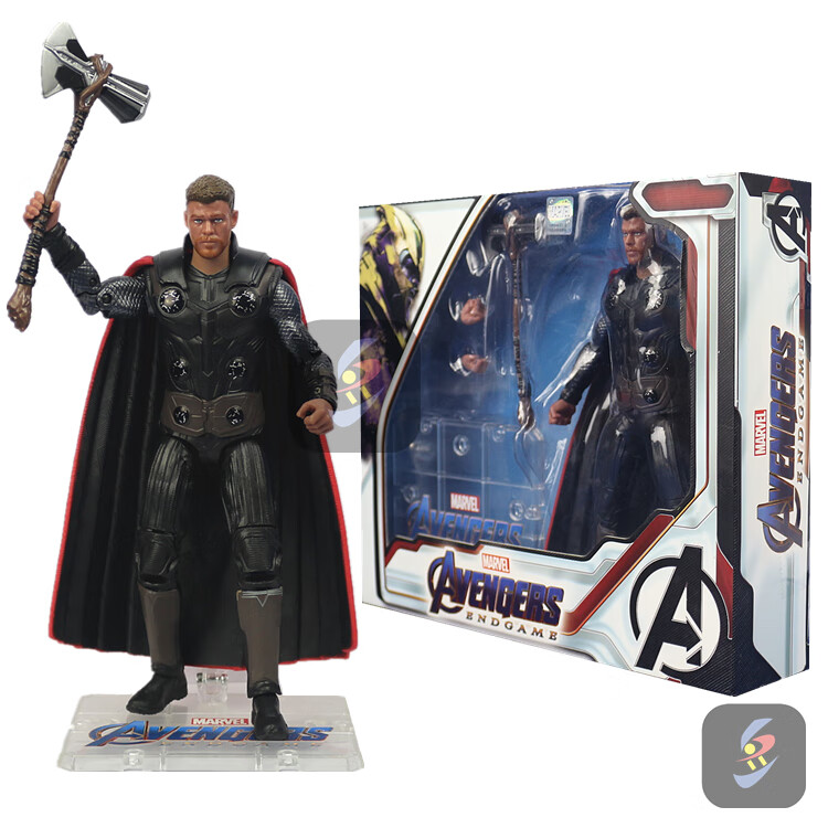 中动漫威复仇者联盟钢铁侠蜘蛛侠美国队长绿巨人手办摆件04黑豹中动