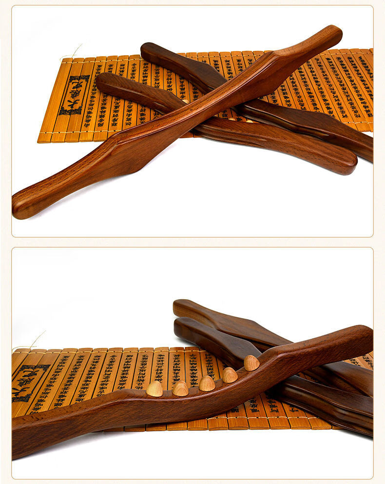 碳化擀筋棒通用家用全身刮痧院按摩赶筋棍经络疏通腿肚擀筋棍碳化新九