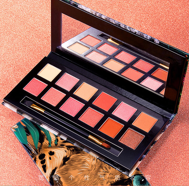 形象美丛林十二色眼影盘色泽靓丽不易脱妆眼影化妆品彩妆 02猫头鹰14g