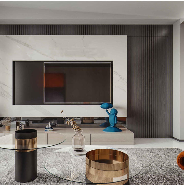 生态木网红实木格栅板长城板电视背景墙护墙板木饰面装饰板凹凸形漂泊