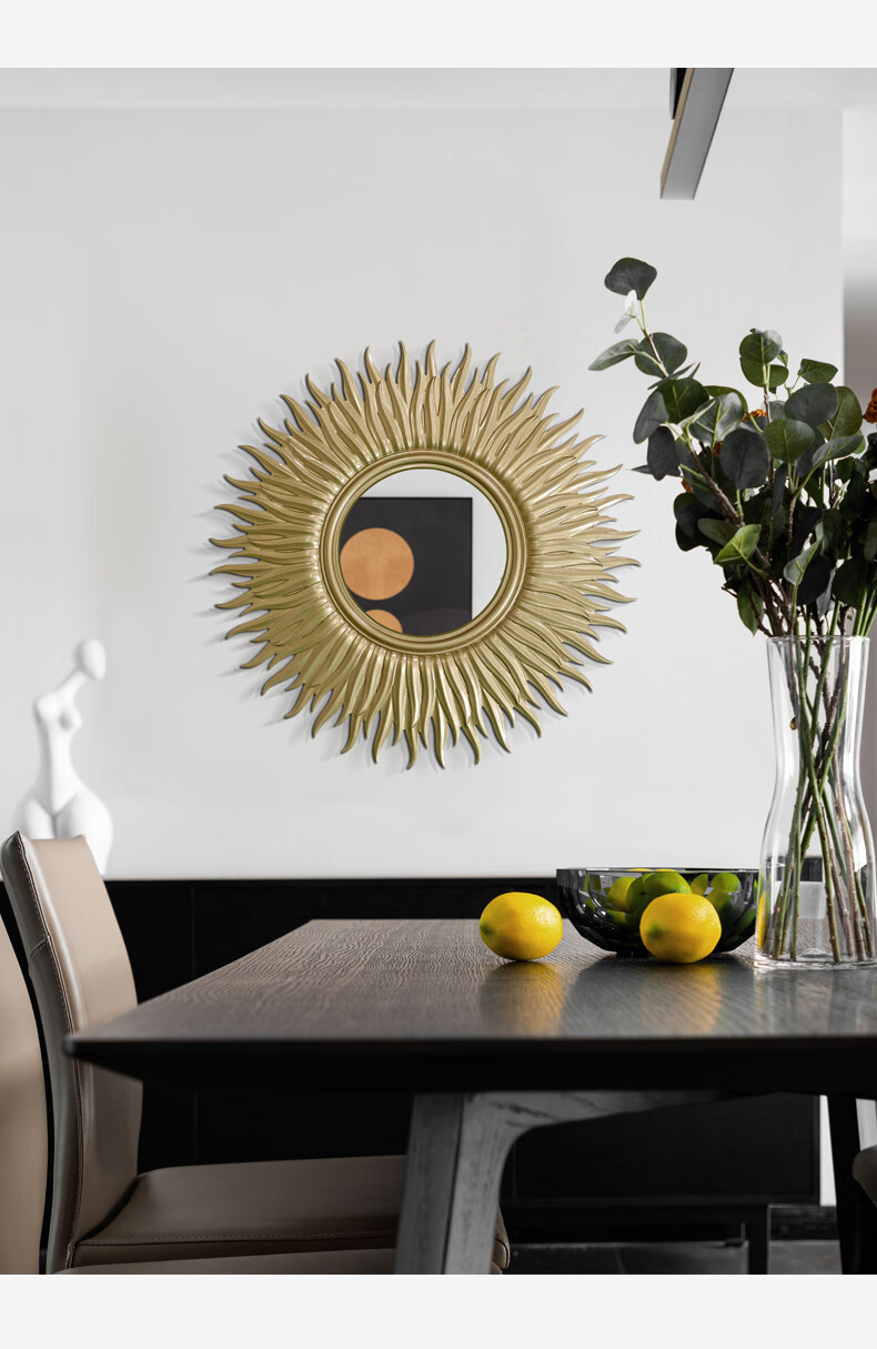 餐厅挂镜美式装饰镜壁挂镜背景墙餐厅镜不规则镜玄关装饰镜墙面镜子可