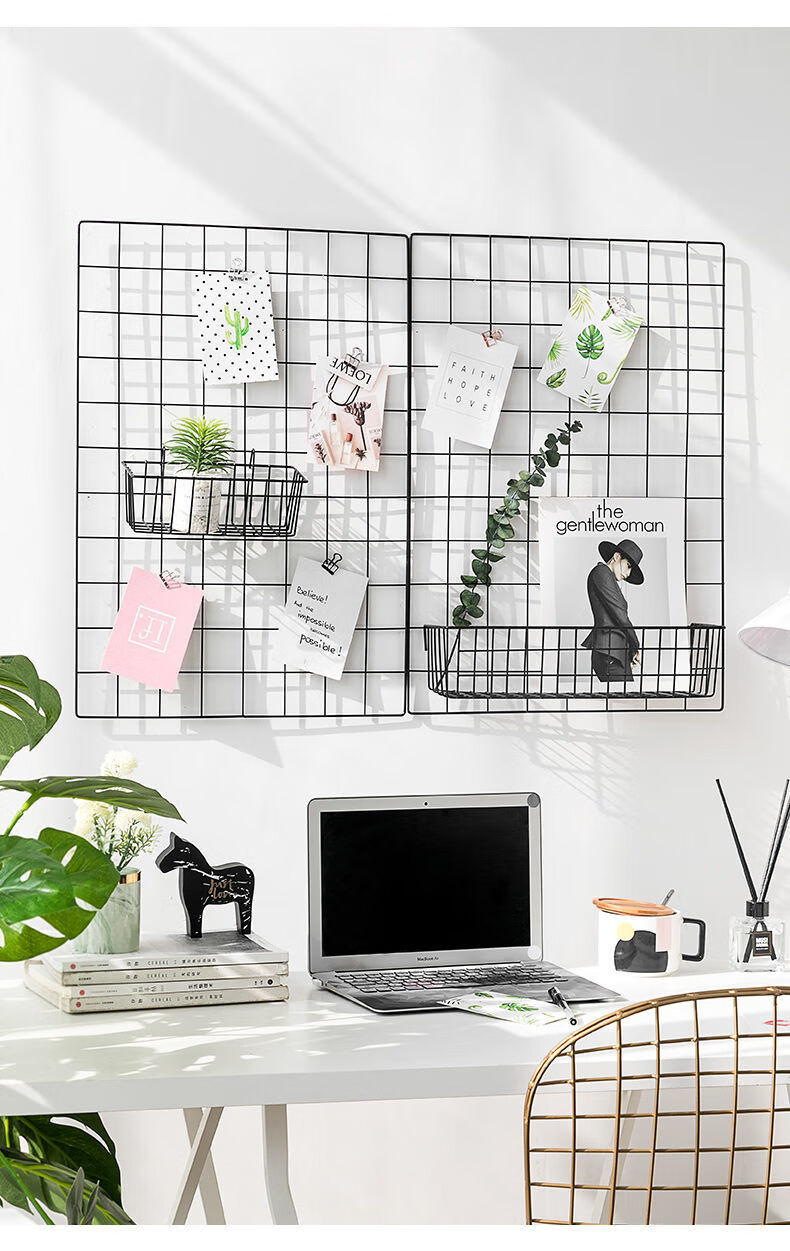 现货直发格照片墙ins风轻奢软装北欧墙面装饰架墙上创意置物架墙壁
