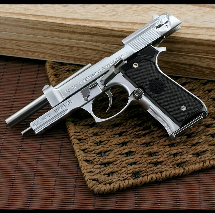 05抛壳版2a1伯莱塔金属玩具儿童礼物抛壳模型摆件不可发射 盒装伯莱塔