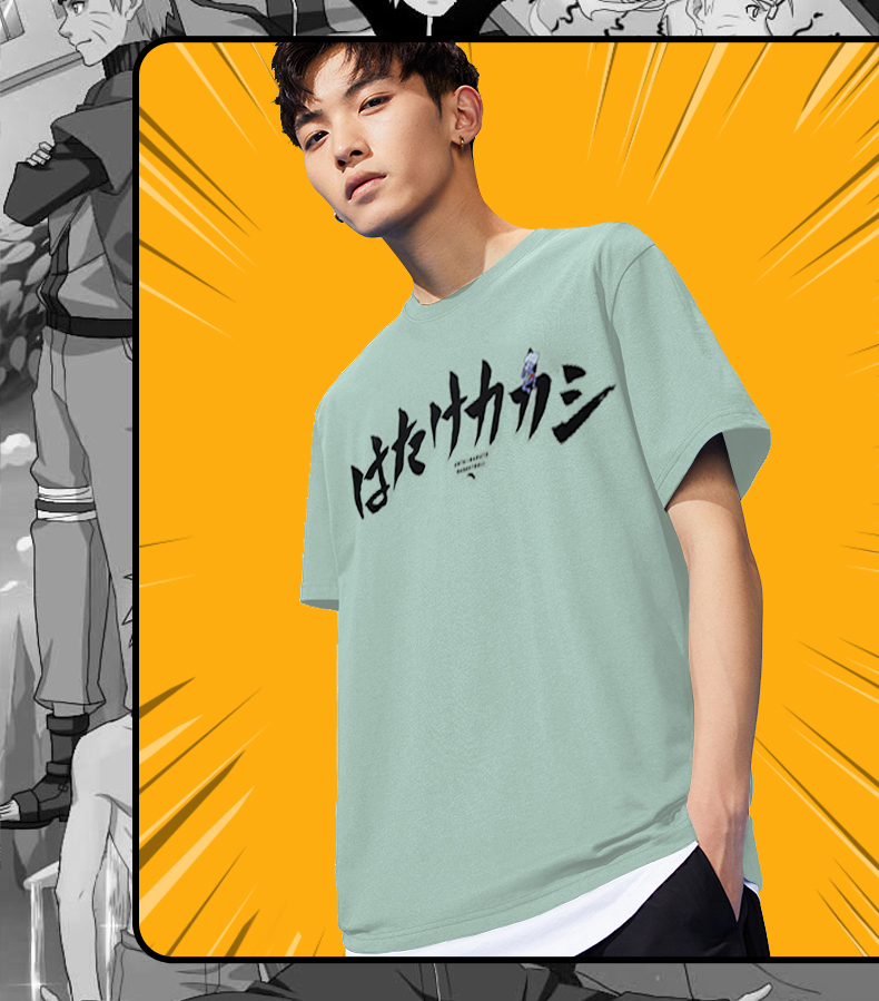 安踏火影忍者联名短袖2021夏季新款宽松潮流纯棉t恤152121177 -2石